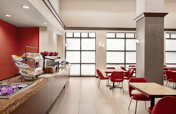 Ramada Orlando International serves free Hot American Breakfast daily