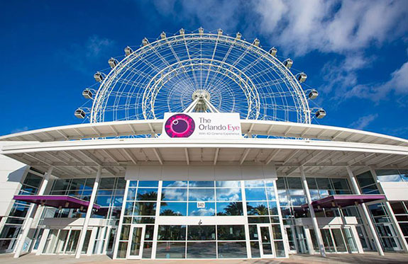 The Orlando Eye at 400ft high, you'll ride smoothly and serenely with a stablized capsule
