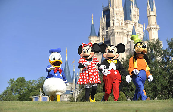 Walt Disney World contains four theme parks and two water parks